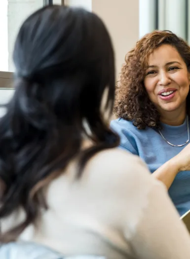 Care manager meeting with a family member